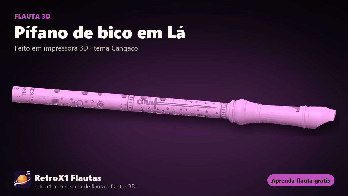 Pífano de bico em Lá — RetroX1, flauta 3D