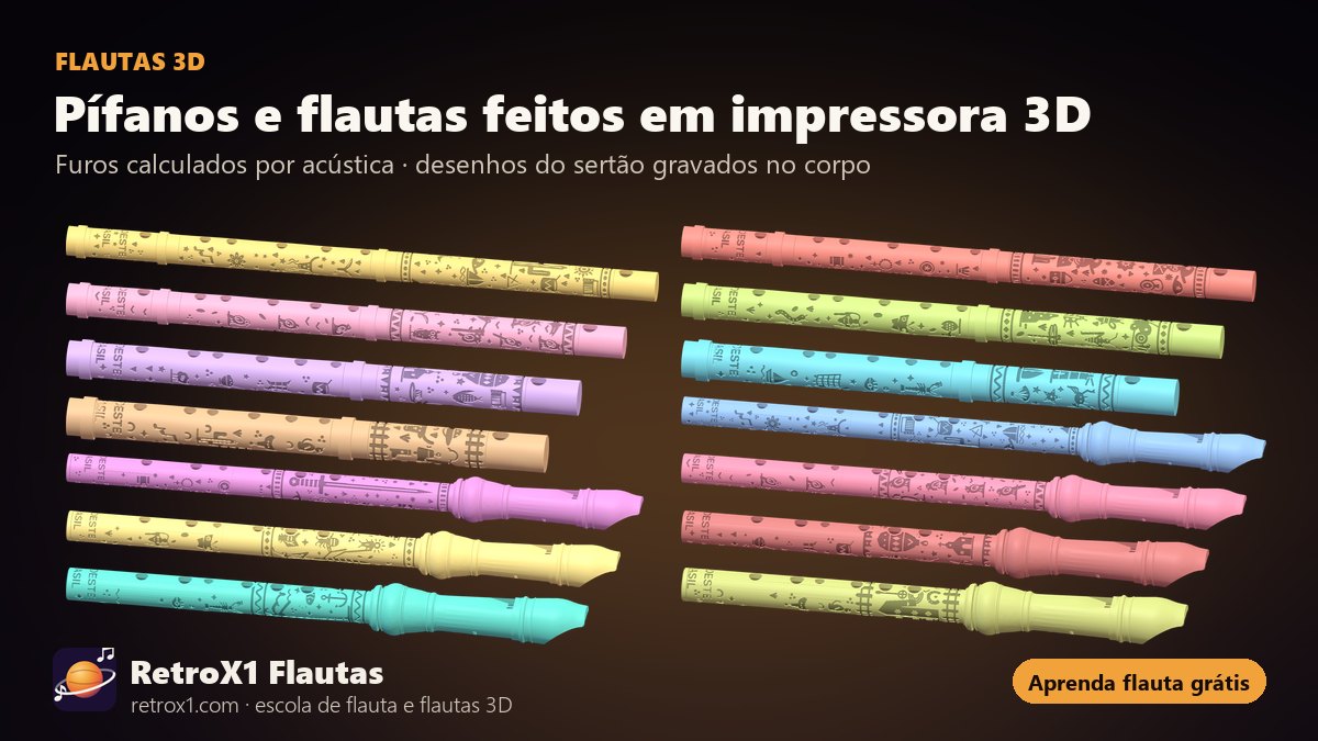 Flautas: aprenda tocando, de graça — RetroX1, flauta 3D